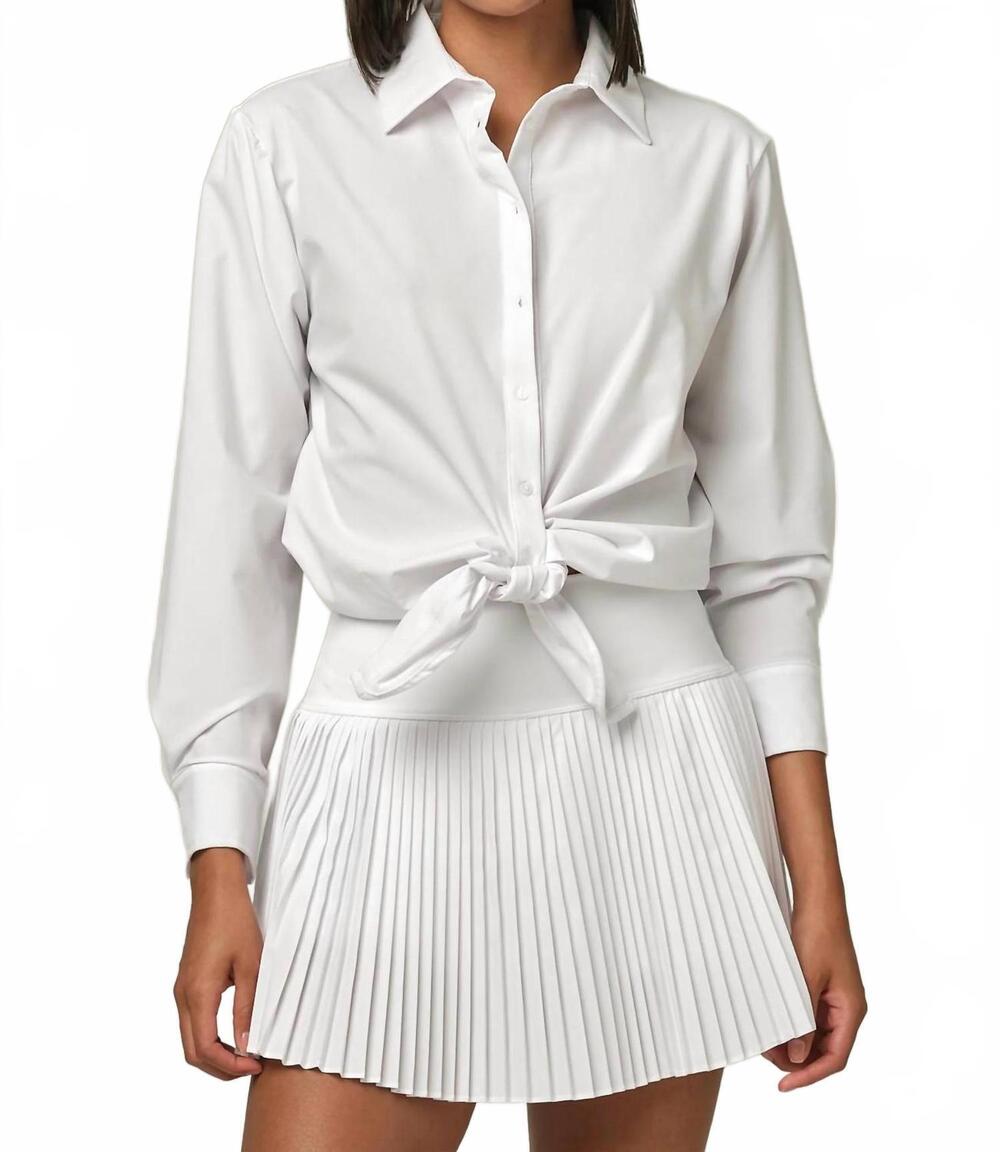 NEW 925FIT button down tie shirt in white